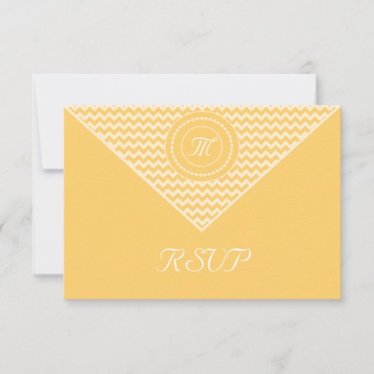 Réponse RSVP Chevron Peche (Devant)