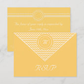 Réponse RSVP Chevron Peche (Devant / Derrière)