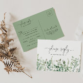 Réponse RSVP Choix de Menu Eucalyptus Vert Minimal