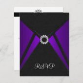 Réponse RSVP de Diamant Noir Violet (Devant / Derrière)