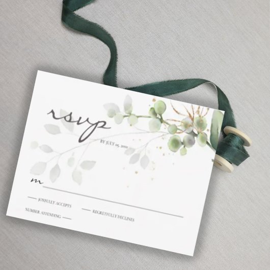 Réponse RSVP de feuillage d'eucalyptus classique