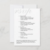 Réponse RSVP de l'entreprise de gala noir et blanc (Dos)