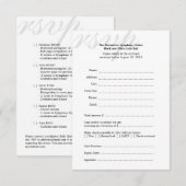 Réponse RSVP de l'entreprise de gala noir et blanc (Devant / Derrière)