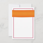 Réponse RSVP de mariage au ruban orange avec gerbe (Dos)