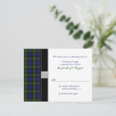 Réponse RSVP de mariage au tartan Murray d'Atholl (Debout devant)
