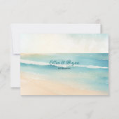 Réponse RSVP de mariage aux rames de plage à l'aqu (Dos)