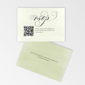 Réponse RSVP de mariage avec QR Code en écriture é