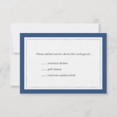 Réponse rsvp de mariage bleu marine (Dos)