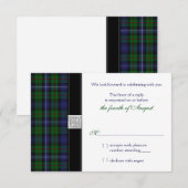 Réponse RSVP de mariage celtique Tartan de chasse  (Devant / Derrière)