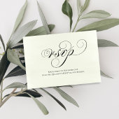 Réponse RSVP de mariage Code QR Script Vert Sauge