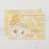 Réponse RSVP de mariage Fleur de marguerite de Sha (Devant / Derrière)