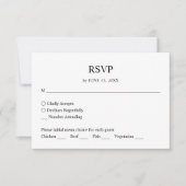 Réponse RSVP de mariage simple minimaliste bleu po (Devant)