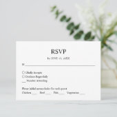 Réponse RSVP de mariage simple minimaliste bleu po (Debout devant)