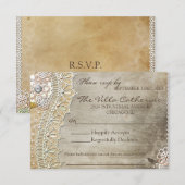 Réponse RSVP de réception de mariage en dentelle r (Devant / Derrière)