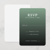 Réponse RSVP Dégradé Vert Élégant (Devant / Derrière)