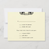 Réponse RSVP du boîtier mariage violet profond (Dos)