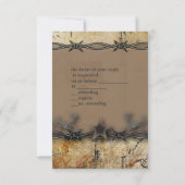 réponse RSVP du mariage campagnard occidental de f (Dos)