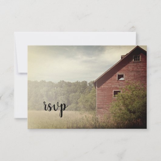 Réponse RSVP du Mariage campagnard rustique de la (Devant)