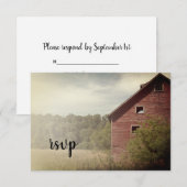 Réponse RSVP du Mariage campagnard rustique de la (Devant / Derrière)