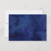 Réponse RSVP écriture moderne aquarelle bleue et o (Dos)