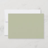 Réponse RSVP Elegant Greenery - Vert olive clair (Dos)