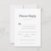 Réponse RSVP Élégante et Formel Menu de Mariage Mi (Devant)