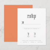 Réponse RSVP en écriture gothique (Devant / Derrière)