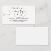 Réponse RSVP en ligne, carte de boîtier Mariage mo (Devant / Derrière)