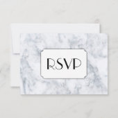 Réponse RSVP en marbre avec choix de menu (Dos)