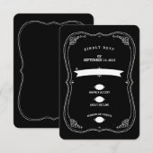 Réponse RSVP Fancy Chalkboard Vintage Bracket (Devant / Derrière)
