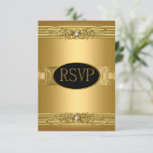 Réponse RSVP Fête d'anniversaire Or Diamant (Debout devant)