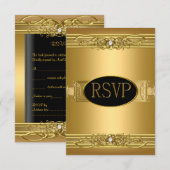 Réponse RSVP Fête d'anniversaire Or Diamant (Devant / Derrière)