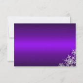 Réponse RSVP Fête de Noël Flocon de Neige Violet É (Dos)