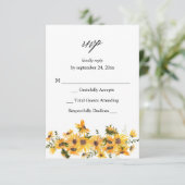 Réponse RSVP Fleur de tournesol d'automne sans rep (Debout devant)