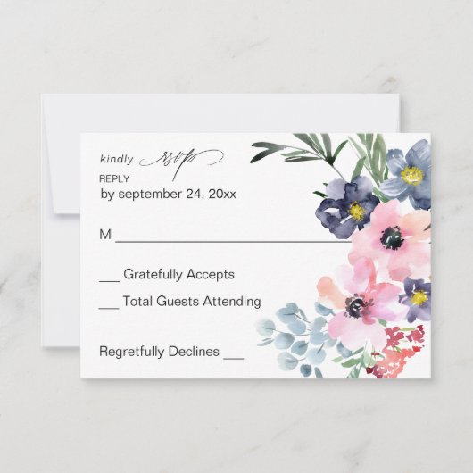 Réponse RSVP Fleurs d'été sans repas (Devant)