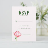 Réponse RSVP Florale Verte Élégante (Debout devant)