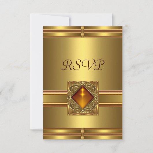 Réponse RSVP Gold on Gold (Devant)