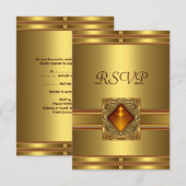 Réponse RSVP Gold on Gold (Devant / Derrière)