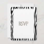 Réponse RSVP Impression Zèbre (Dos)