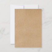 Réponse RSVP Kraft Rustique Aquarelle Verdure (Dos)