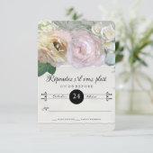 Réponse RSVP Marché Fleur Français Art Gris Ombre (Debout devant)