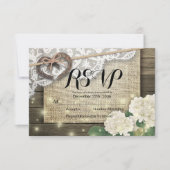 Réponse RSVP Mariage Bois de Fleur d'Hydrangea (Devant)