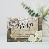 Réponse RSVP Mariage Bois de Fleur d'Hydrangea (Debout devant)