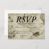 Réponse RSVP Mariage Carte Vintage Moderne (Devant / Derrière)