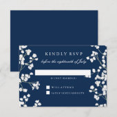 Réponse RSVP Mariage de la gerbe du bébé (Devant / Derrière)