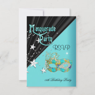 Réponse RSVP Masque de fête d'anniversaire sarcell