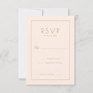 Réponse RSVP Minimaliste aux Péches Sophistiquée