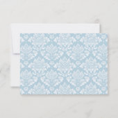 Réponse RSVP Minimaliste Bleue Élégante (Dos)