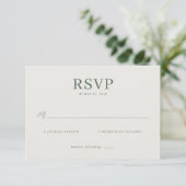 Réponse RSVP Minimaliste Gris Élégant (Debout devant)