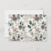 Réponse RSVP Minimaliste Gris Élégant (Dos)